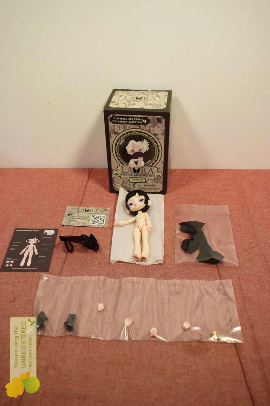 Laura Girl Black & White Spectrum Series Madame Butterfly Doll